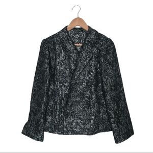 Eileen Fisher Metallic Jacquard Blazer Jacket